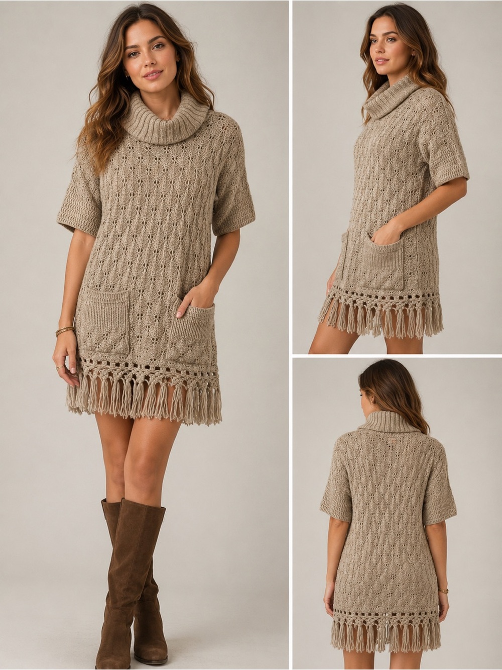 Rebecca Taylor Open-Knit Wool Mohair Sweater Dress / Tunic – Size S